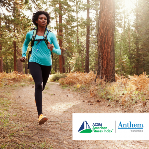 woman running on park trail