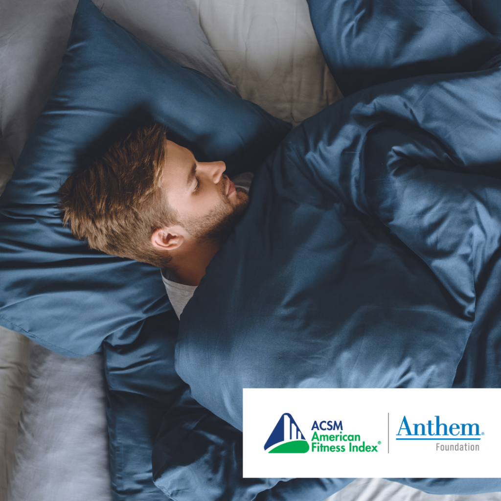 man sleeping in blue blankets and a pillow